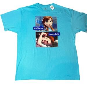 Disney Parks Frozen Themed Anna "profile pic vs tagged pic" plus size T-shirt XL